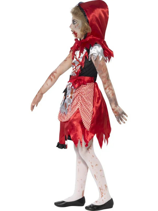 Disfraz de Caperucita Roja Zombie para Niña Halloween Infantiles Smiffys